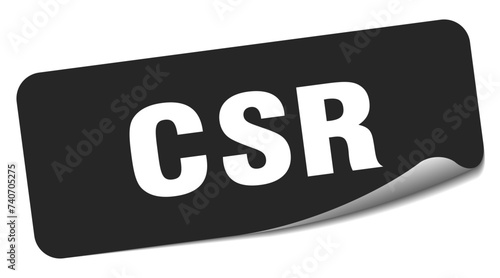 csr sticker. csr label