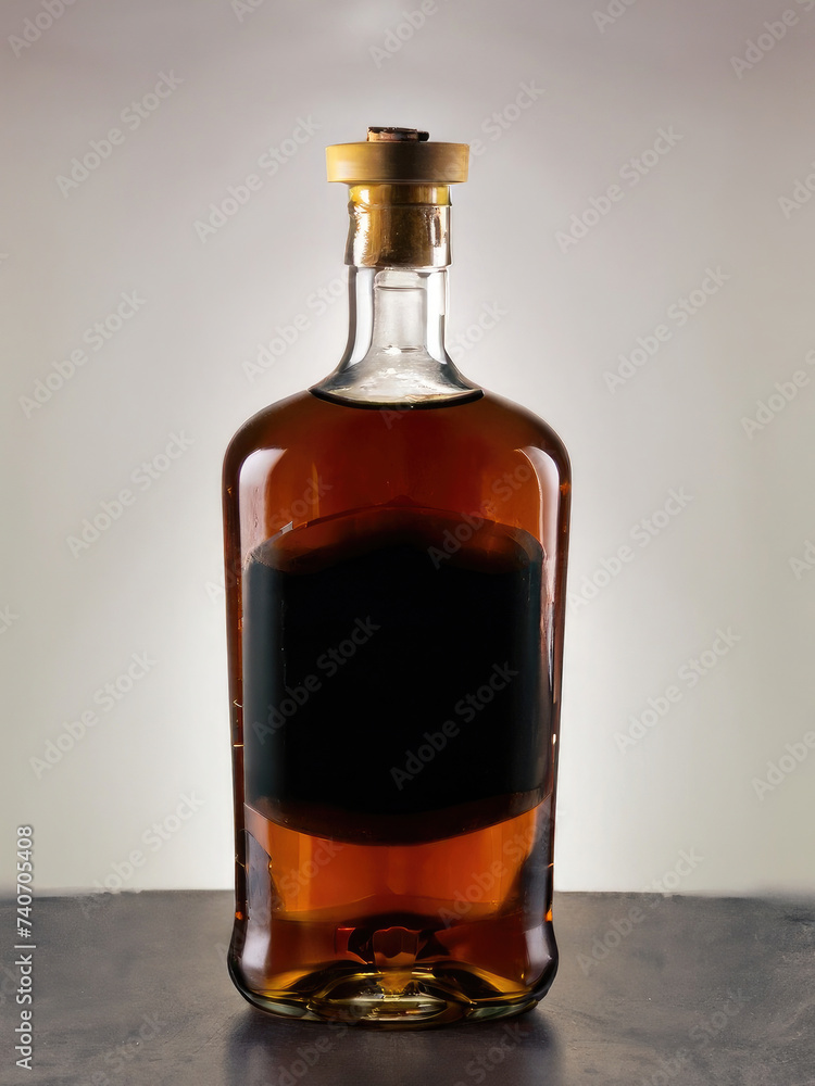 mock-up of a bottle, bottle of scotch mock-up of a bottle, bottle of scotch