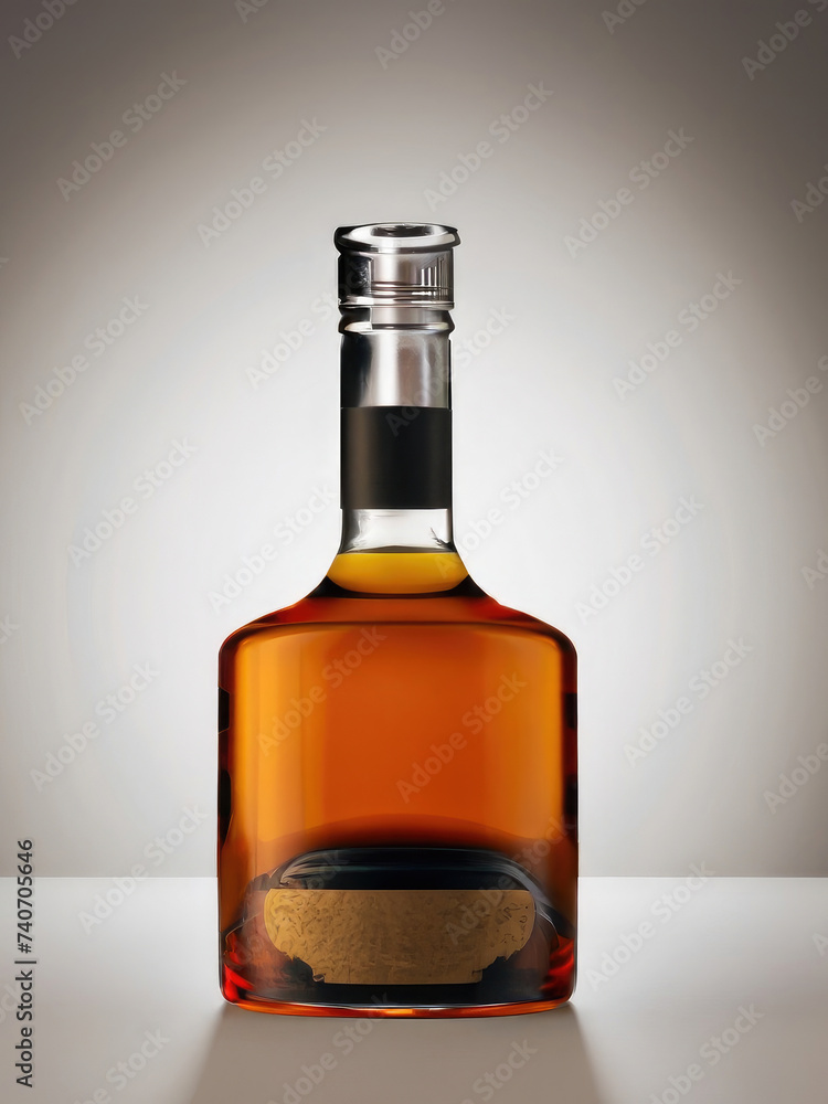 mock-up of a bottle, bottle of whiskey mock-up of a bottle, bottle of whiskey