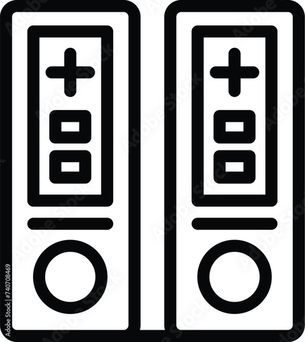 Patient medical folder icon outline vector. Clinic care. Medic visit office
