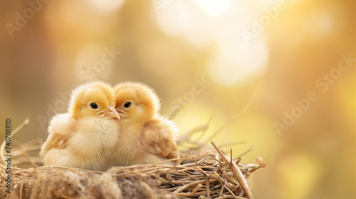 baby chicken in a nest © ramona