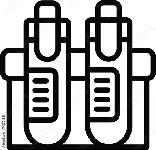 Test tube stand icon outline vector. Slender attention. Facial services