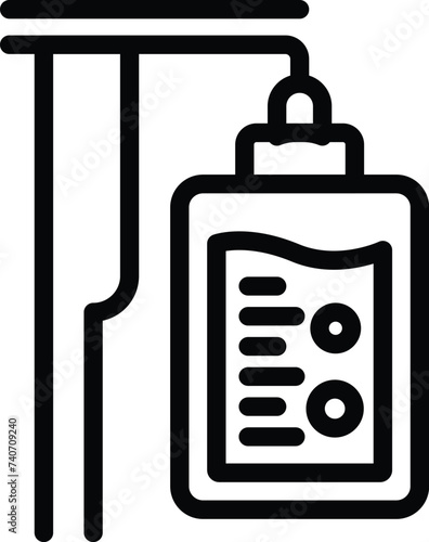 Blood package icon outline vector. Hospital care. Mask treatment slender