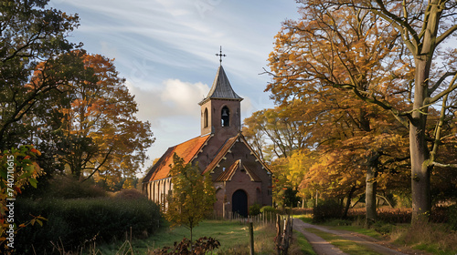Church tower in the rural village of Harmelen.