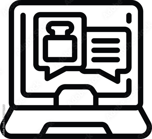 Clinic chat care icon outline vector. Doctor visit. Treatment room house