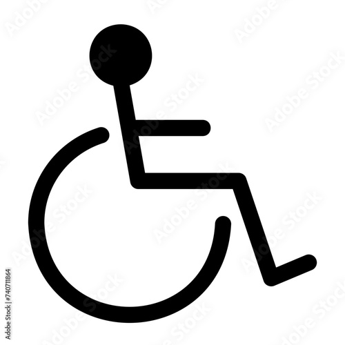 wheelchair glyph icon photo