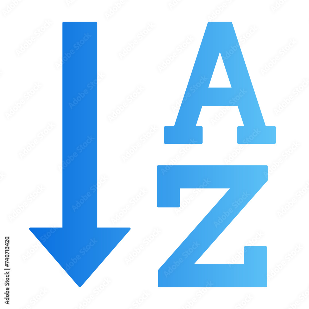 alphabet gradient icon alphabet gradient icon