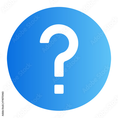 question gradient icon