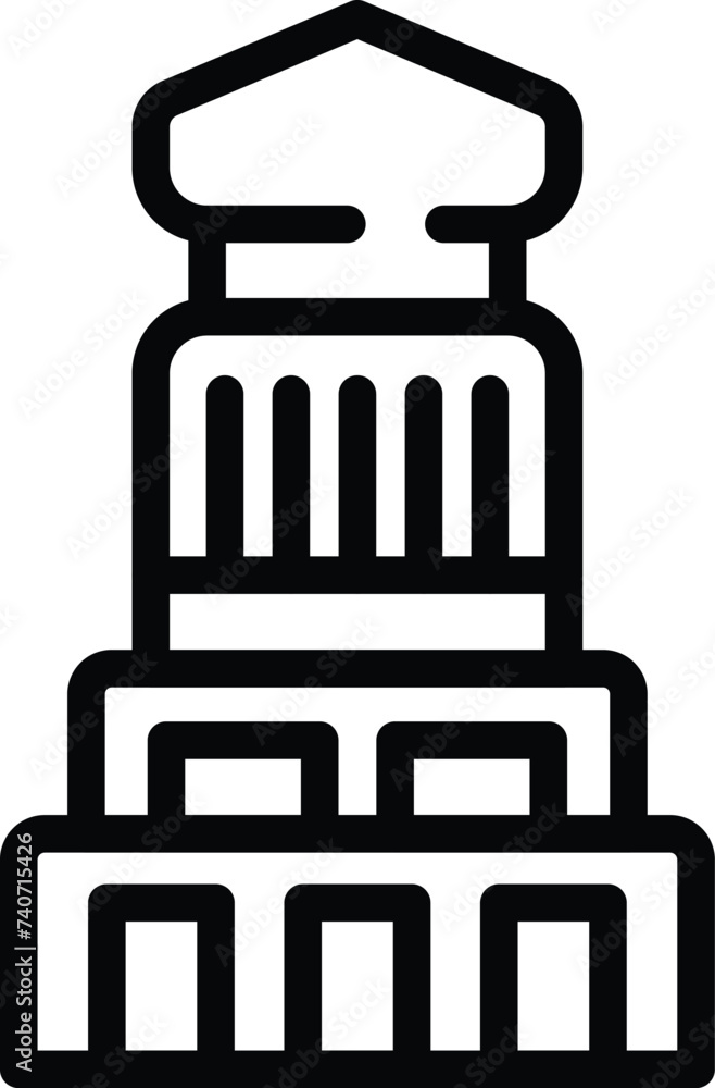 Swiss tower city icon outline vector. Design travel sign. Tourism landscape Swiss tower city icon outline vector. Design travel sign. Tourism landscape