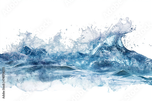 splashes of water, wave, sea on a transparent background