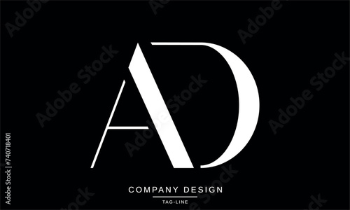 AD, DA Abstract Letters Logo Monogram Design