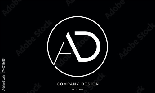 AD, DA Abstract Letters Logo Monogram Design