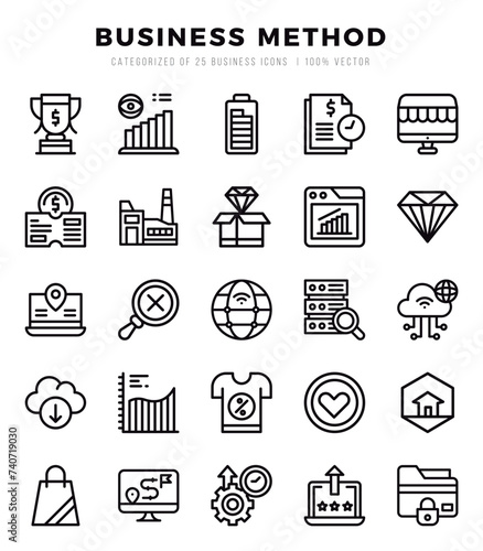 Business Method icon pack for your website. mobile. presentation. and logo design.