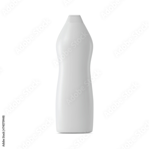 Realistic Detailed 3d Cleaning Chemical Product Plastic Bottle Empty Template Mockup Isolated on a White Background. Vector illustration