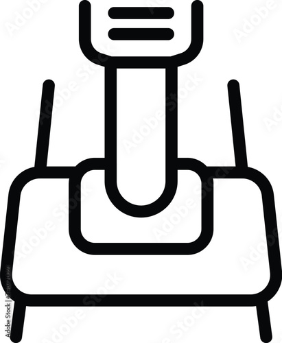 Floor scrubbing machine icon outline vector. Sweeping scrubber device. Indoor sanitation staff