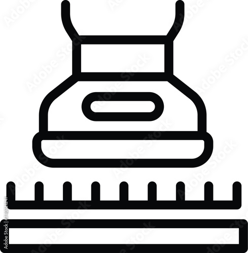 Floor polisher machine icon outline vector. Sanitation surface vehicle. Vacuuming indoor scrubber