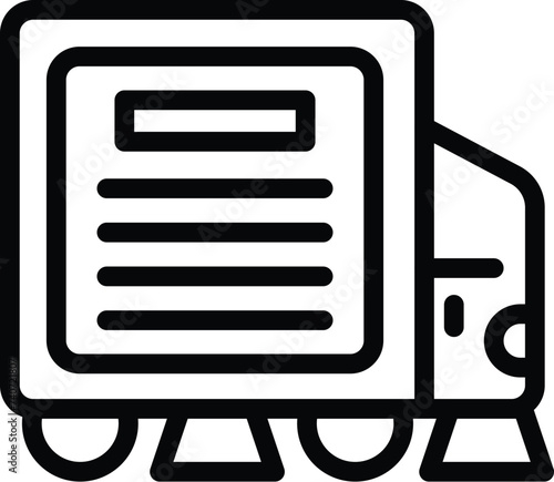 Floor washing device icon outline vector. Cleansing vacuuming machine. Industrial indoor cleaner