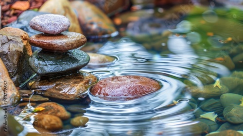 Zen Stones in Water