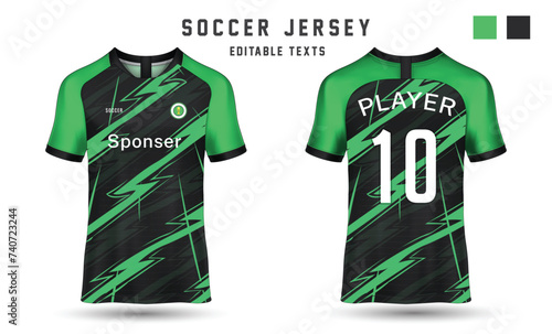 Sublimation soccer, colorful jersey template. Sportst-shirt design for cricket, football, gaming jersey.