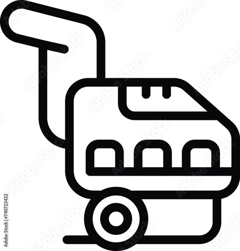Floor care machine icon outline vector. Surface polishing device. Cleaning housekeeping staff