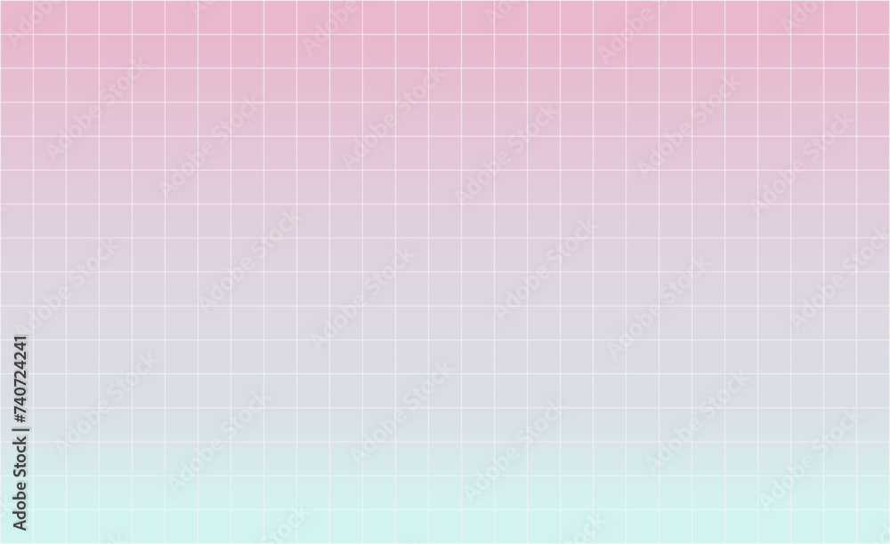 Grid pastel pink and mint gradient pattern vector background