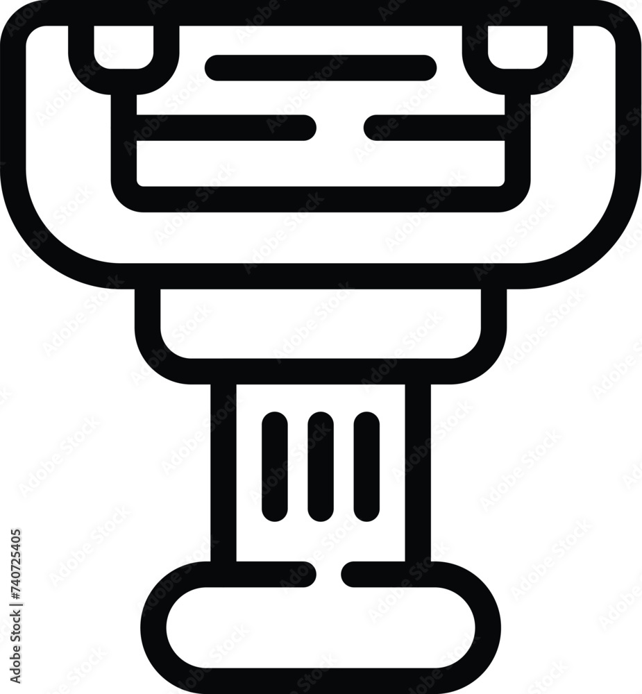 Daily razor use icon outline vector. Home bathroom. Care body skin Daily razor use icon outline vector. Home bathroom. Care body skin