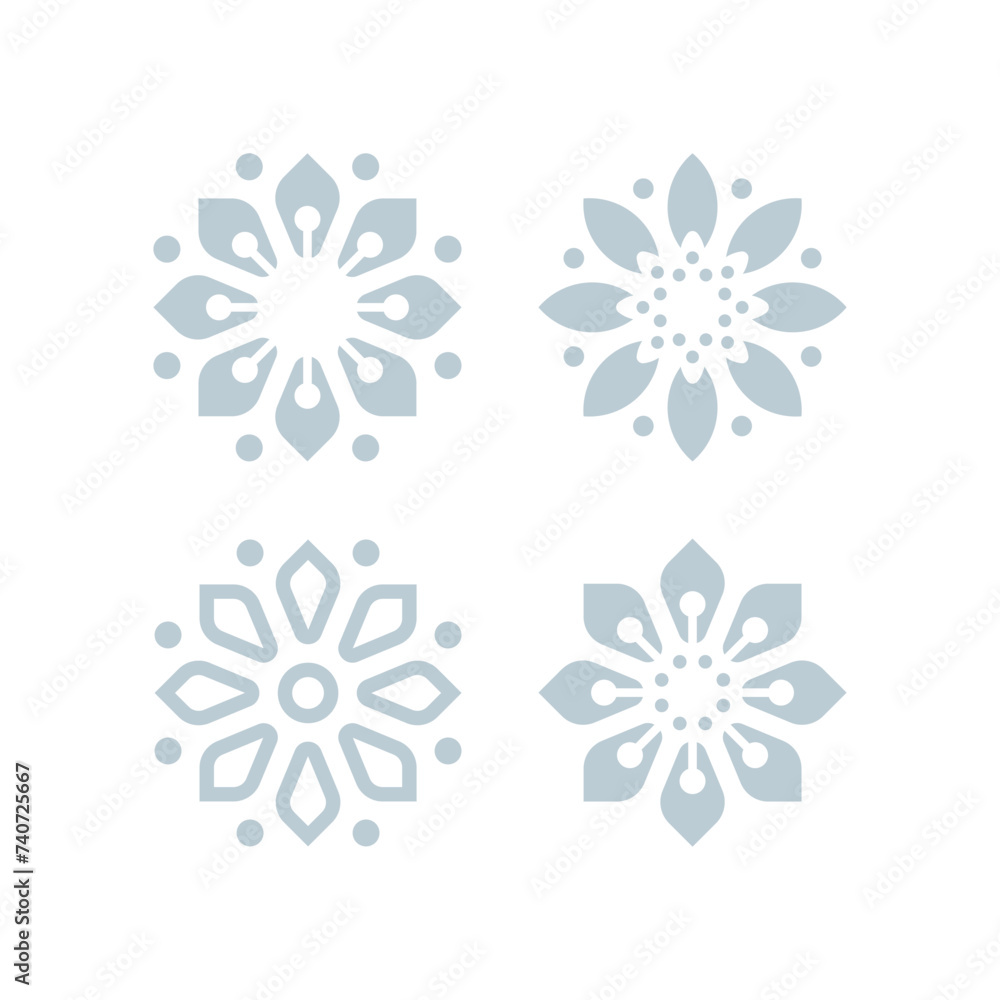 Flower mandala set Flower mandala set