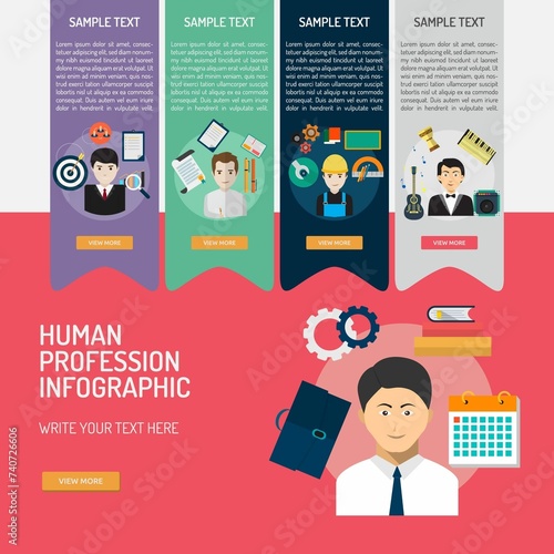 Professions Infographic Template