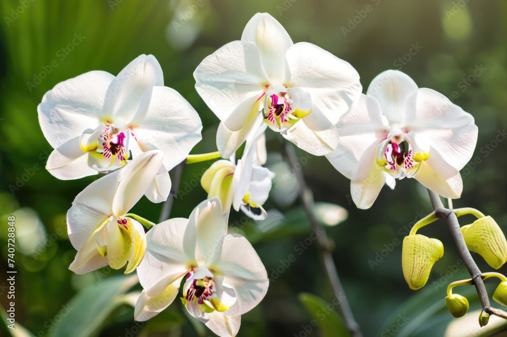 Obraz premium white orchid flower