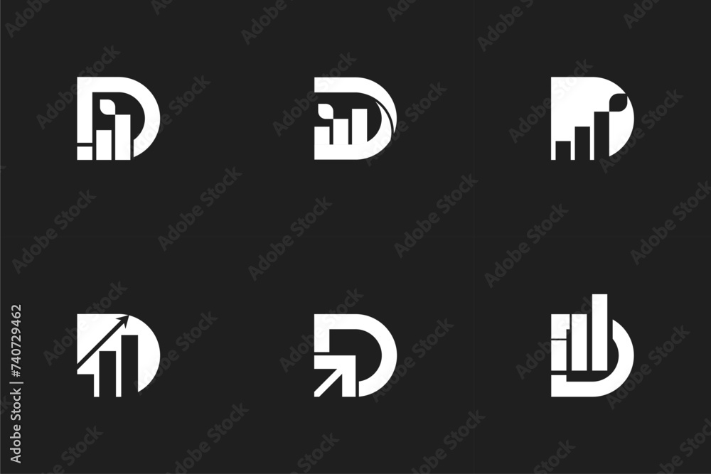 logo letters D Data Graph design vector for financial/business logo logo letters D Data Graph design vector for financial/business logo