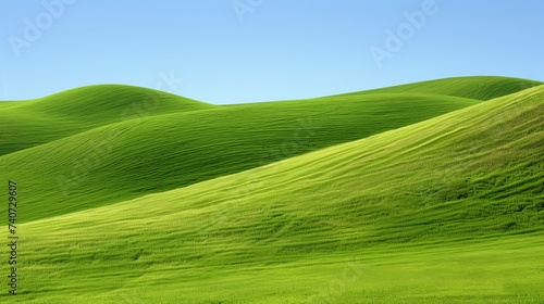 Vivid summer day on farm plantation, abstract background with lush greenery and picturesque scenery