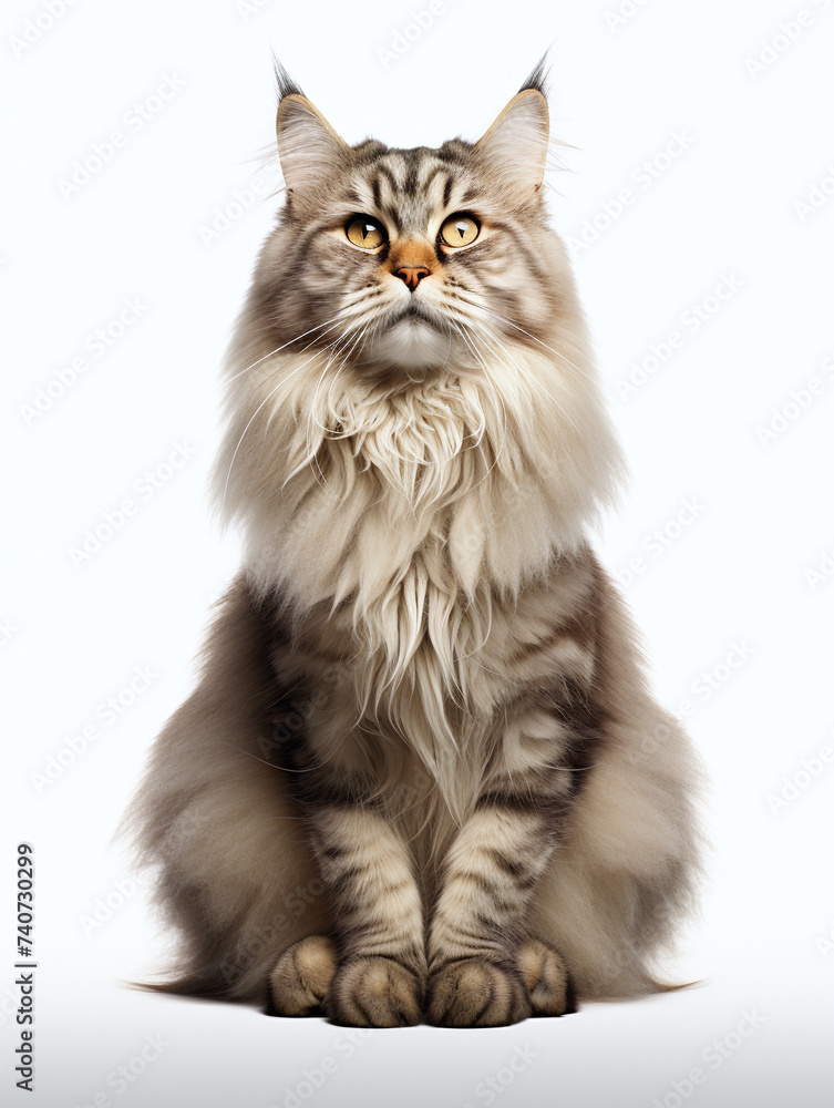 Obraz premium cat portrait isolated, white background
