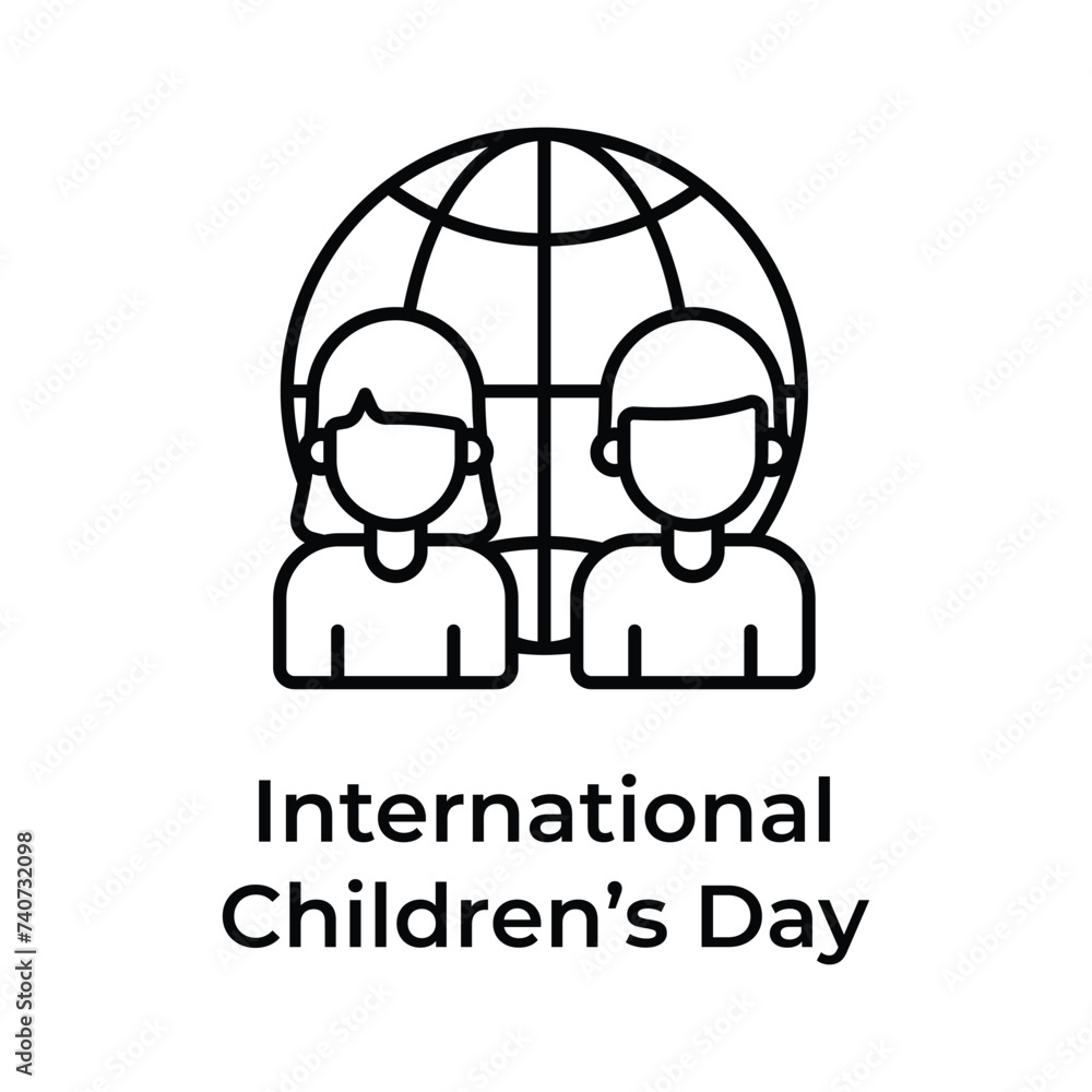 Creatively crafted international Children day in trendy style