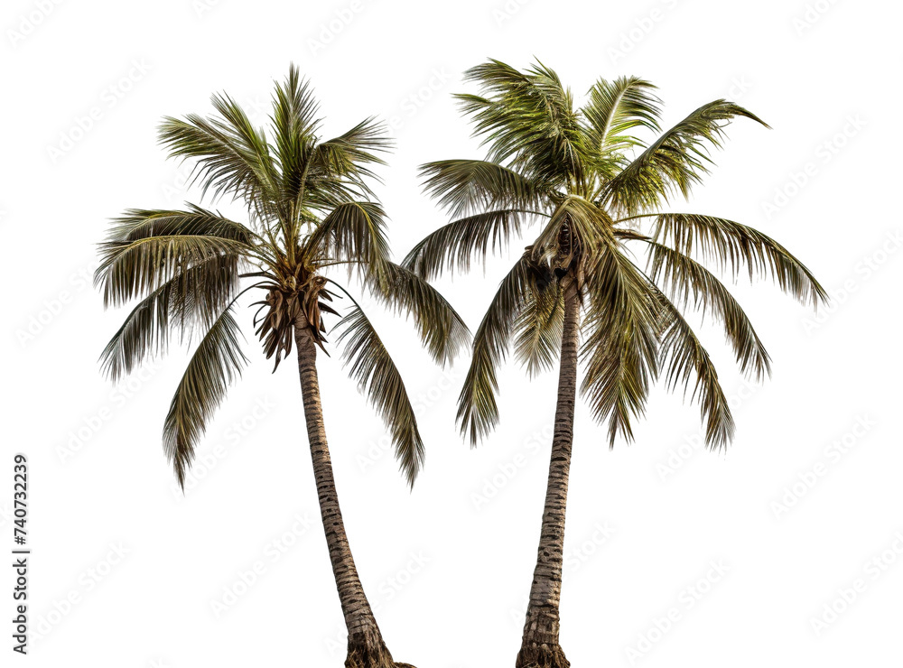 Obraz premium Tropical palm trees, cut out