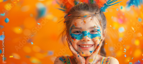 Birthday girl. Carnival Dreams - Radiant Child capturing the exuberant essence of carnival. 