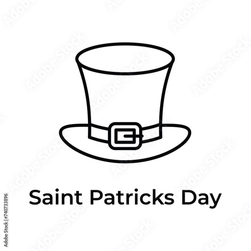 Creative and unique icon of st patrick day in modern design style