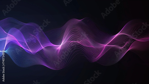 Binaural theta waves, visualizing the sound of tranquility in an AI generative form. photo