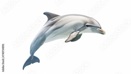 A graceful dolphin leaps, captured in pristine detail, a symbol of AI Generative brilliance.