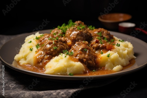 Pyzy are a type of polish dumpling. Image for cafe menu, Banner photo