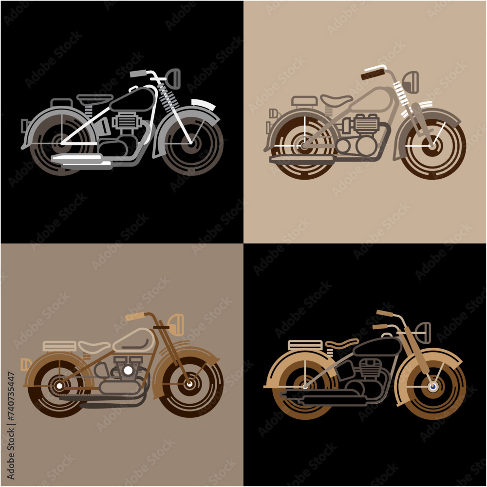Obraz premium Motorcycle T-shirt Designs