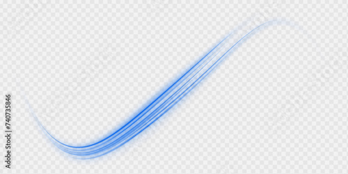 Wavy transparent curved lines in the form of a blue wave, dynamically flowing sea water in a large set of different contour shapes.