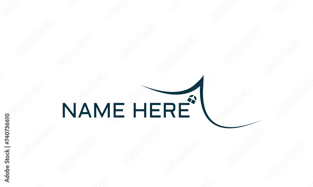 Fototapeta premium real estate creative logo design in a minimal style
