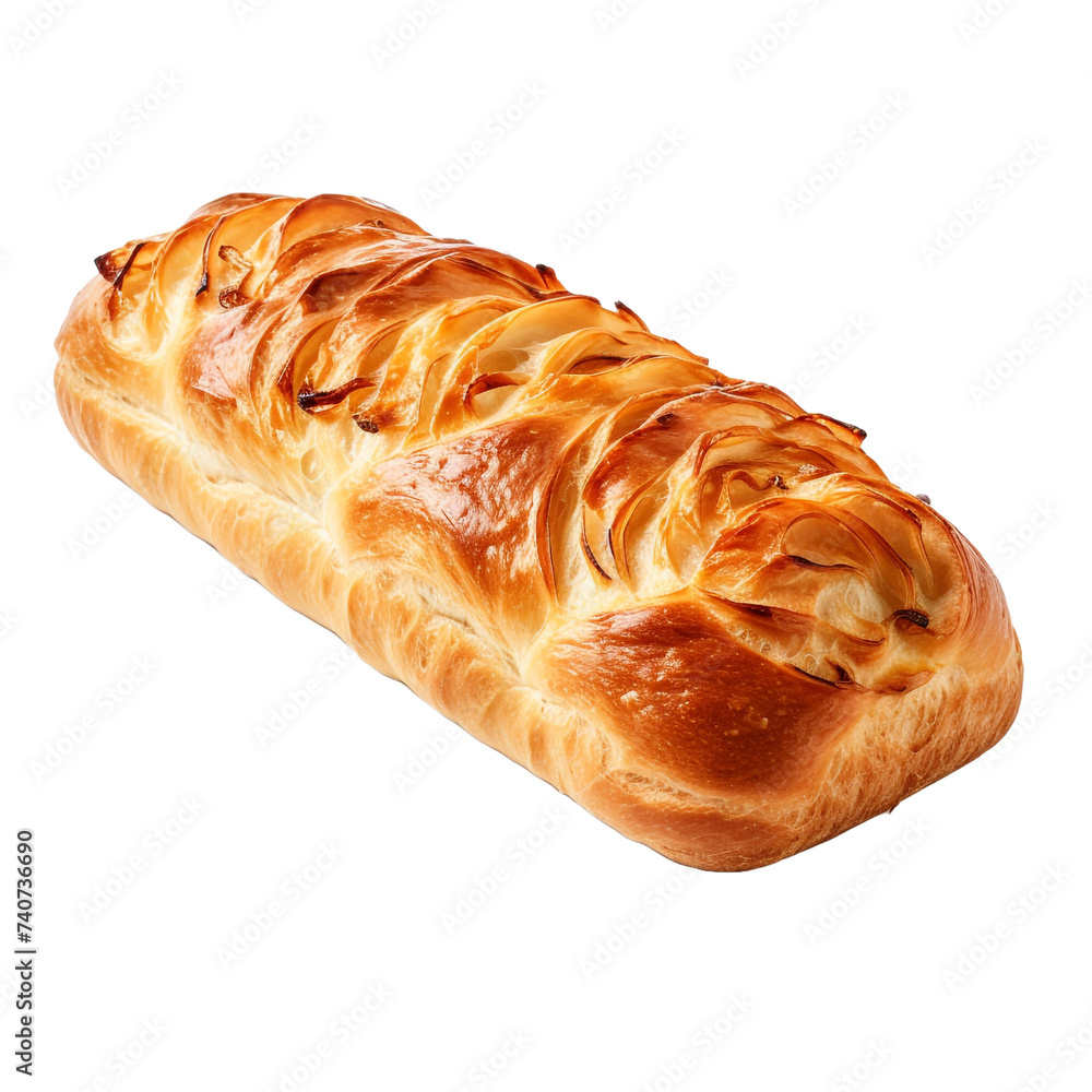 Onion bread isolated on transparent background Onion bread isolated on transparent background
