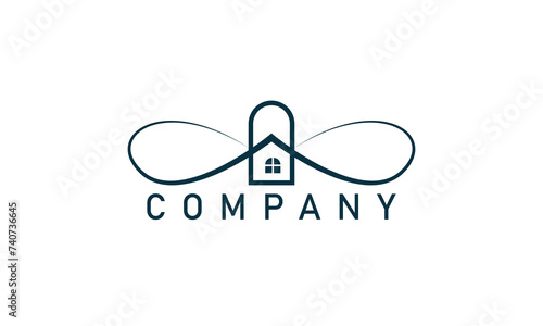 real estate creative logo design in a minimal style