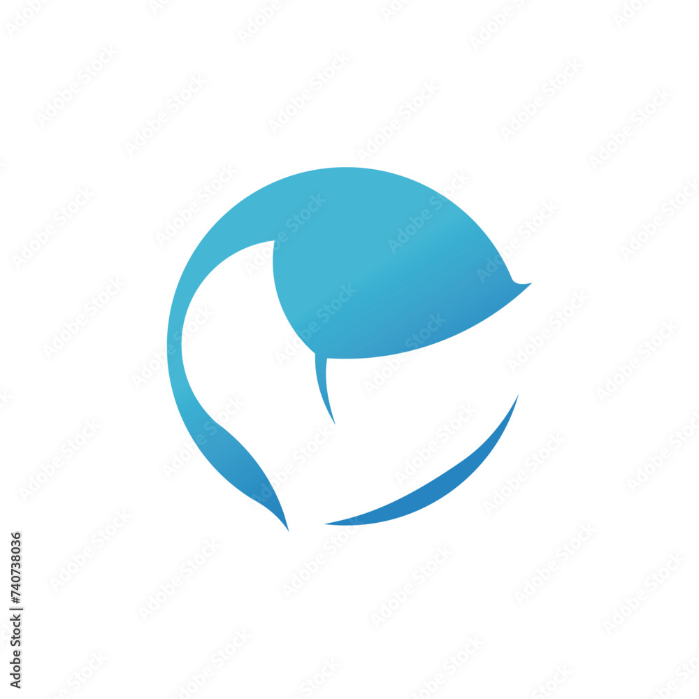 Fish and fin logo design vector illustration concept Fish and fin logo design vector illustration concept