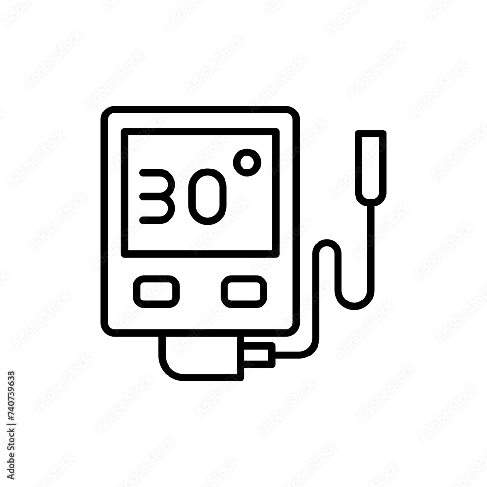 Thermometer outline icons, minimalist vector illustration ,simple transparent graphic element .Isolated on white background Thermometer outline icons, minimalist vector illustration ,simple transparent graphic element .Isolated on white background