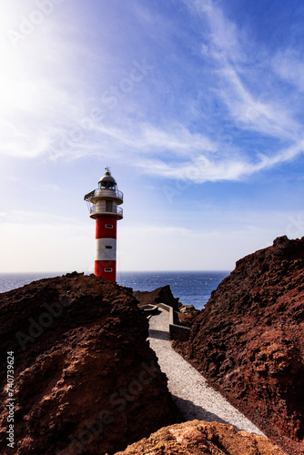 Punta de Teno, Lighthouse in the west of Tenerife, Spain.