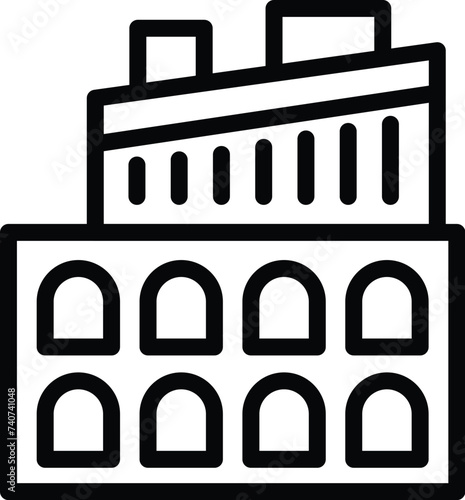 Vienna capital tour icon outline vector. Viennese sightseeing trip. National cultural heritage