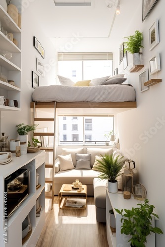 Tiny apartment with space saving solutions, Interior Design