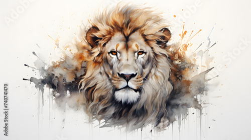 Lion on white background © Oleksandr